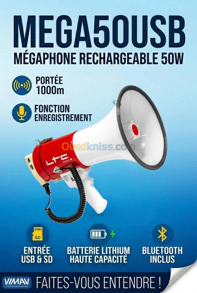 MEGA50USB - MEGAPHONE 50W AVEC USB & SD 3