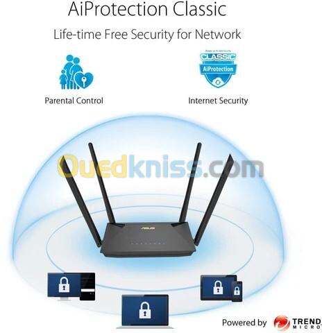 ROUTEUR ASUS DUAL BAND RT-AX53U WIFI6 AX1800 GIGABIT PORTS NEUF SOUS EMBALLAGE 6