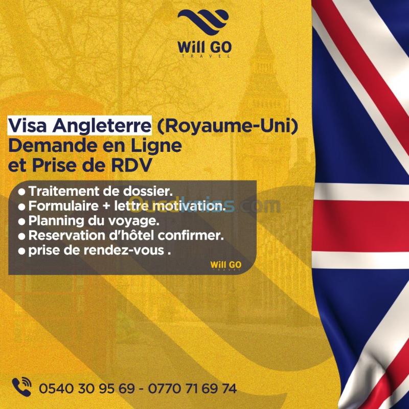  Traitement de dossier demande visa UK