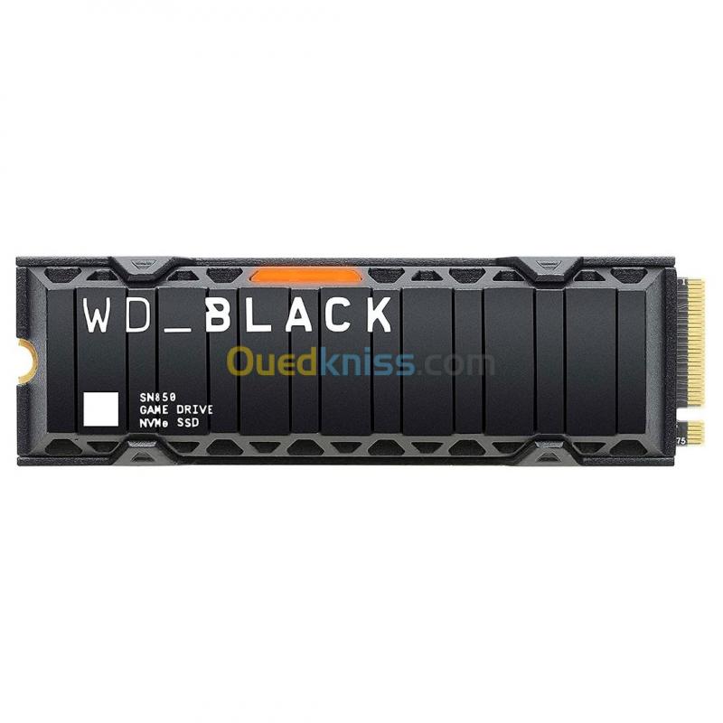  SSD Western Digital WD Black SN850 1 To avec dissipateur 7000mb/s Nvme M2 PS5 / PC
