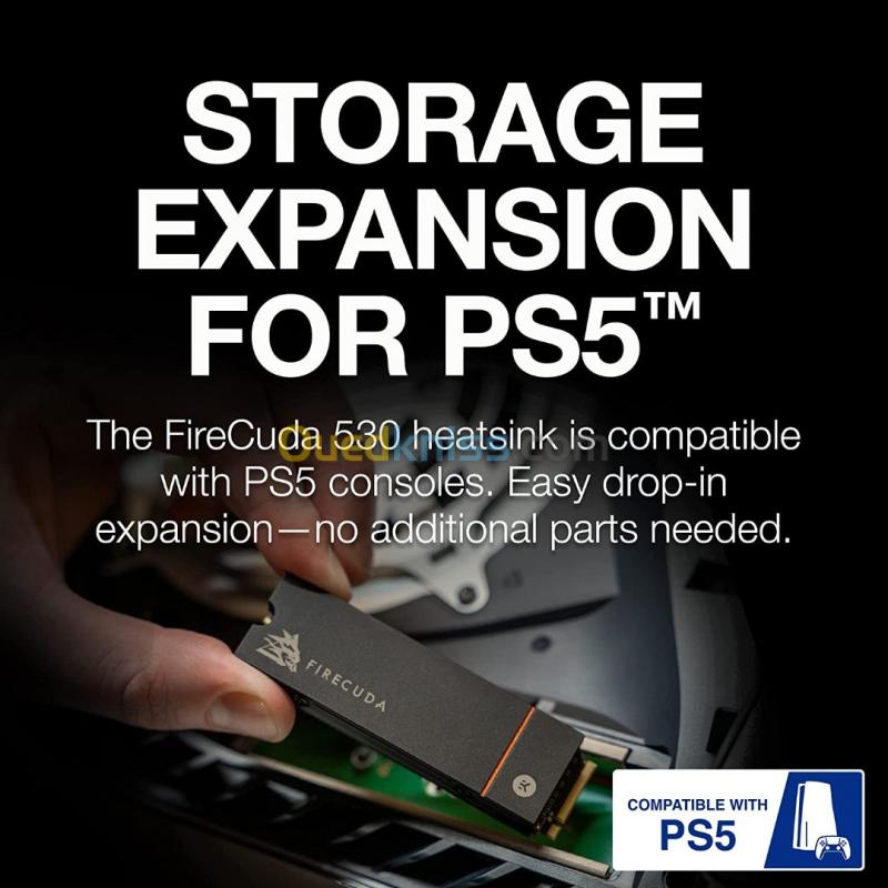  SSD Seagate FireCuda 530 1 To 7300mb/s Avec dessipateur de chaleur PS5