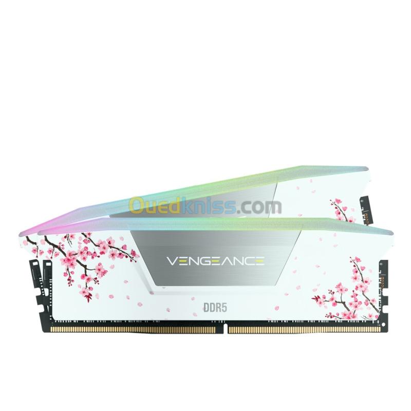 Ram CORSAIR VENGEANCE RGB 32GB (2x16GB) DDR5 6000MHz CL30  WhiteCherry Blossom ( ( En BUNDLE ) ) 3