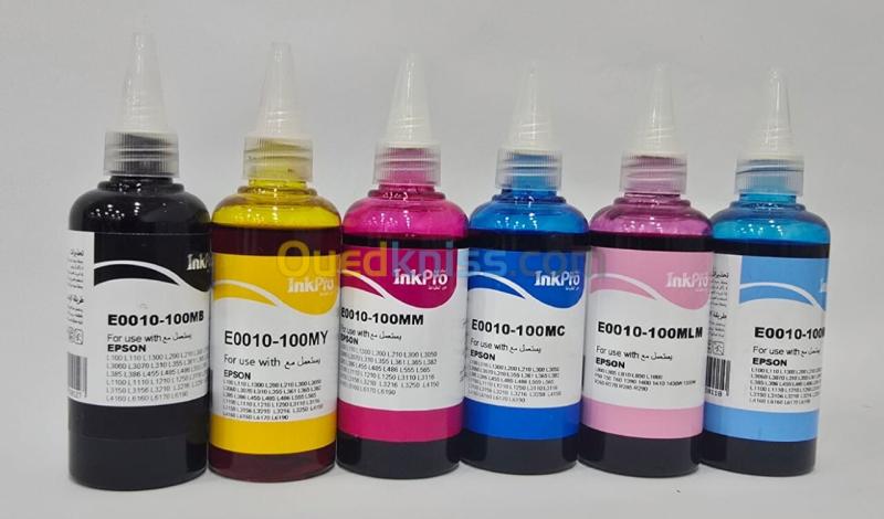 PACK , Encre InkPro E0010, 6 Flacons de 100ml, Epson L800 L1800