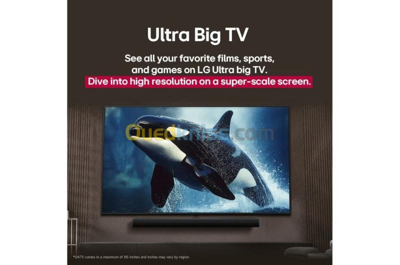 Télévision LG SMAT TV 4K UHD AI UA85 4K 55 pouces HDR10 webOS25 2025 55UA85006LA 12