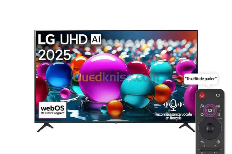 Télévision LG 50"  Smart TV LG UHD AI UA85 4K UHD  New 2025 50UA85006LA 2