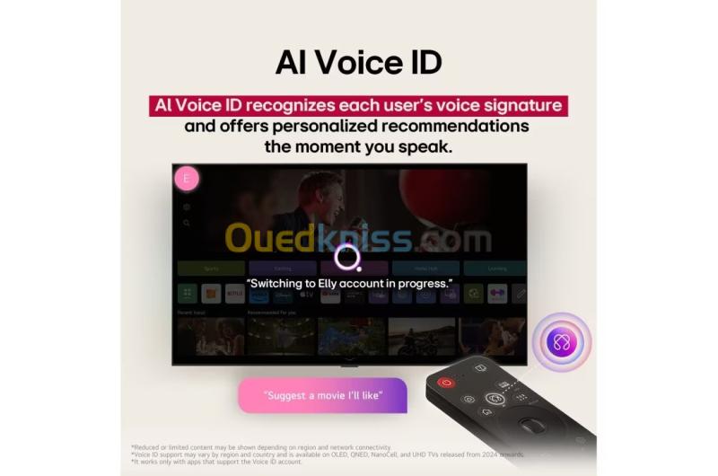 Télévision LG SMAT TV 4K UHD AI UA85 4K 55 pouces HDR10 webOS25 2025 55UA85006LA 11