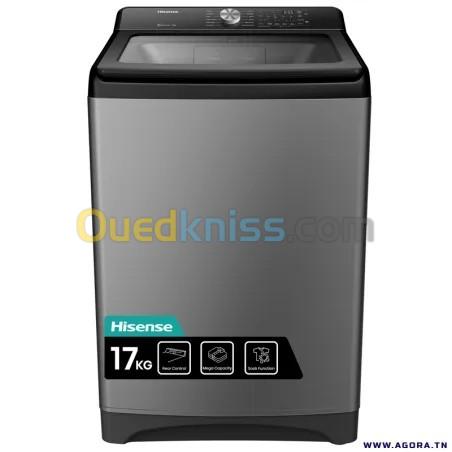 MACHINE À LAVER TOP HISENSE WT3T1723UT  17KG  SILVER
