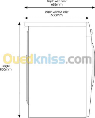 MACHINE A LAVER Samsung FRONT 8KG 1400TR INOX LAVE LINGE - WW80TA046AX 3