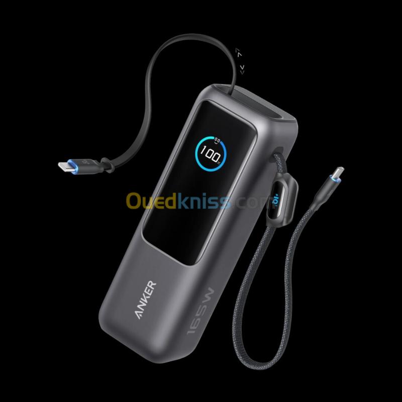 PowerBank Anker (25K, 165 W, câble intégré + câble rétractable) 2