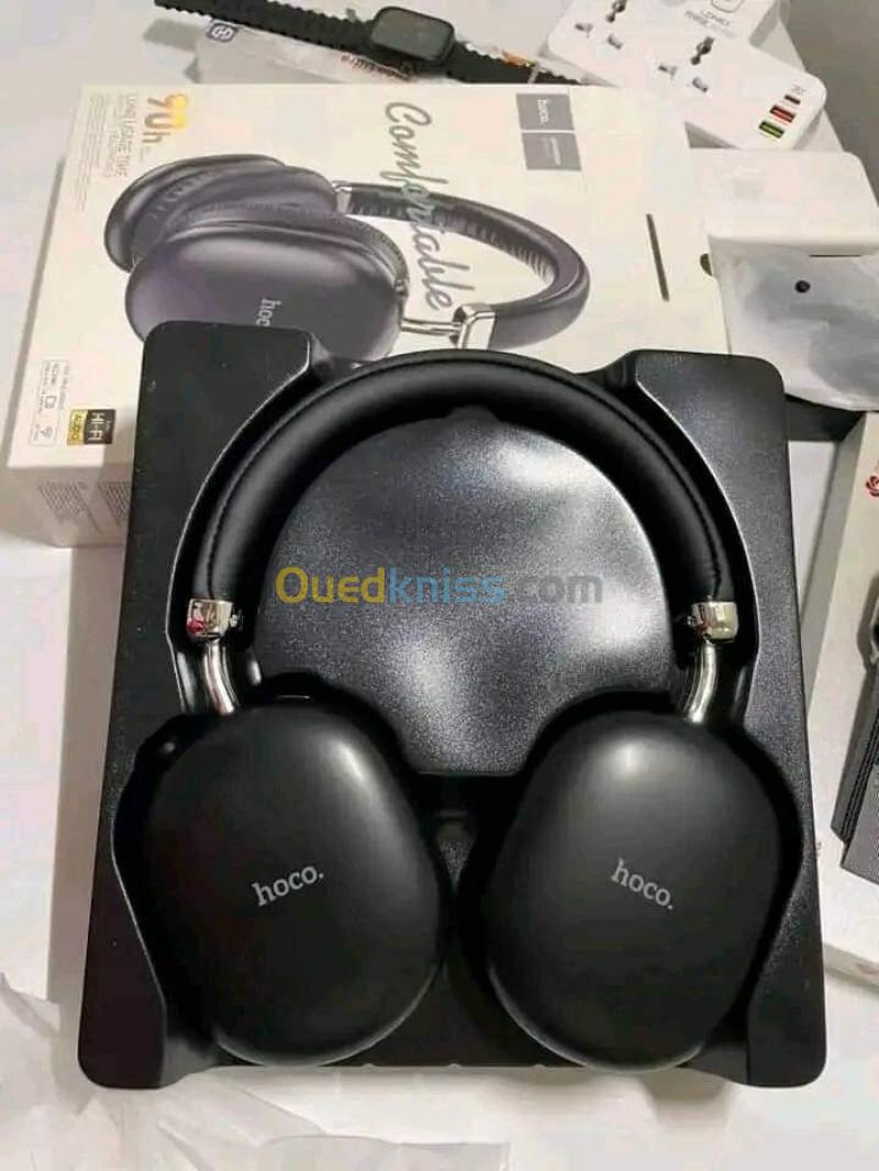 Pack Promo : Casque Hoco W35 Max 90H d'Autonomie + Smartwatch T3000 Ultra 4