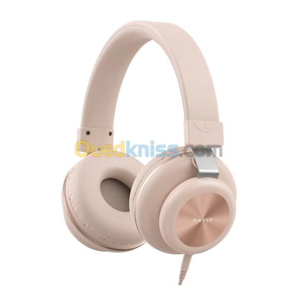 CASQUE HAVIT H2263D FILAIRE BEIGE