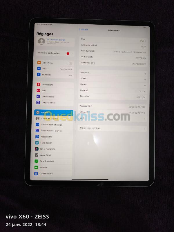  Appel iPad pro 3 512 gb iPad Pro 12.9 (2018)