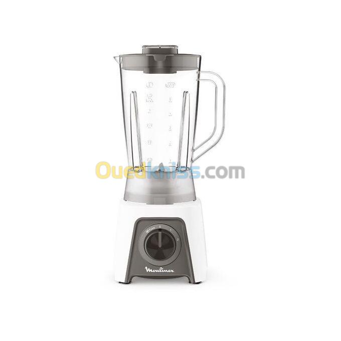 Moulinex Mixeur Blendeo 450w-1.5L+ HACHOIR + BROYEUR 3en1 - LM2C3110 - Blanc