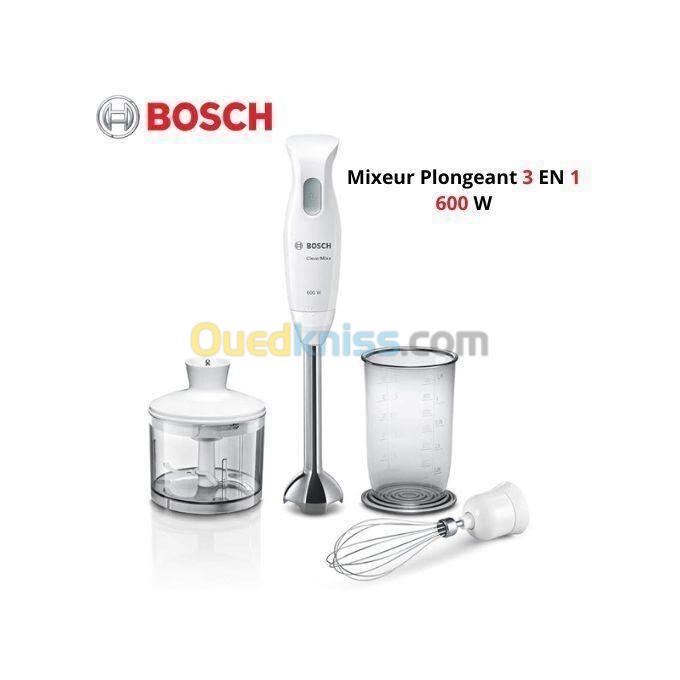 Bosch CleverMixx Mixeur à main à 4 lames 600 W blanc Mixeur Plongeant 3en1  MSM26500