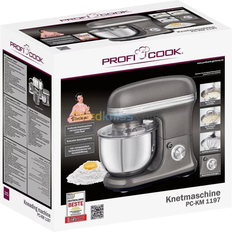 Proficook Robot Pétrin  5 Litres  1200 Watts Pc-Km 1197 2