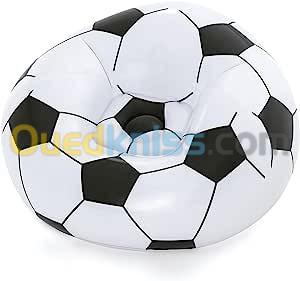  Fauteuil gonflable ballon de football Up In & Over 114 x 112 x 66 cm, Noir et Blanc