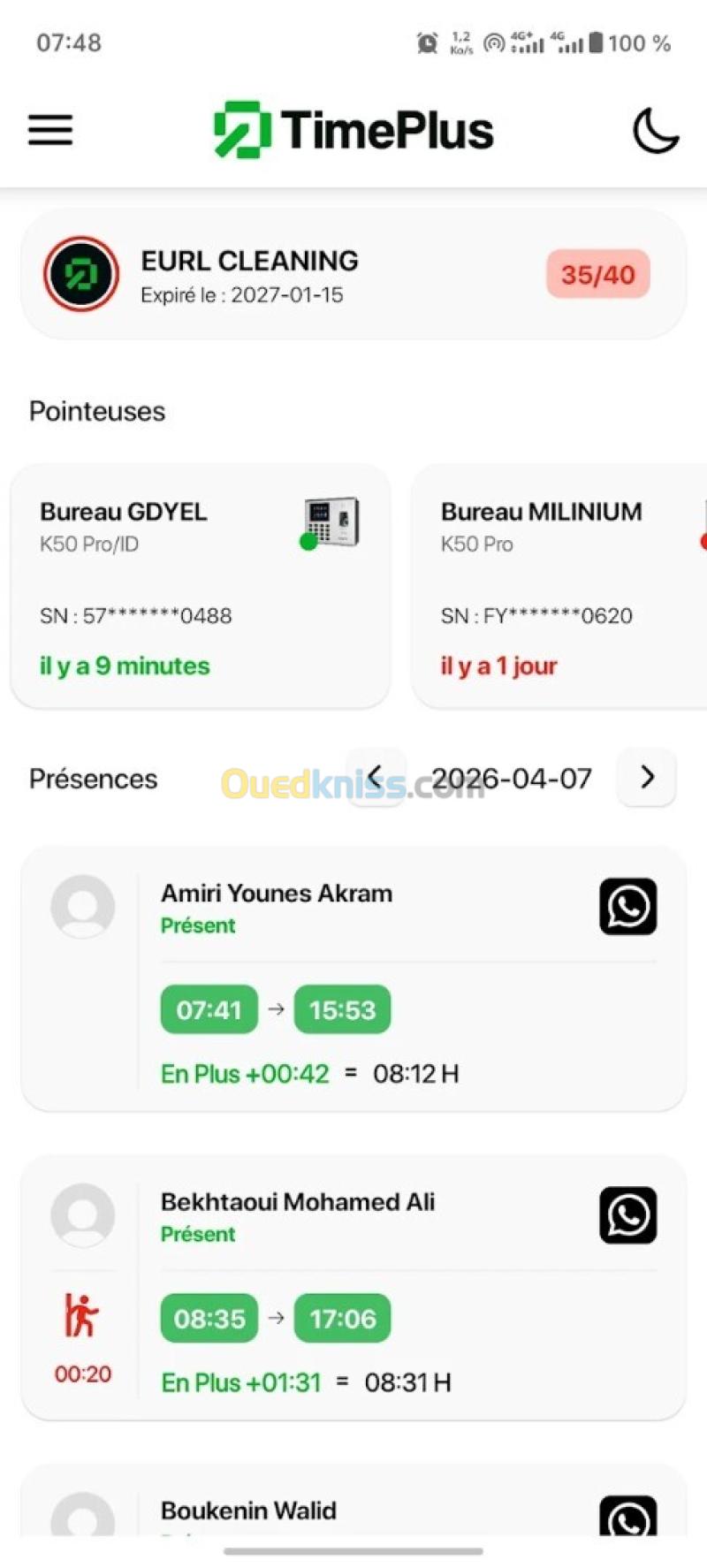Logiciel de pointage ZKTeco - TimePlus 3