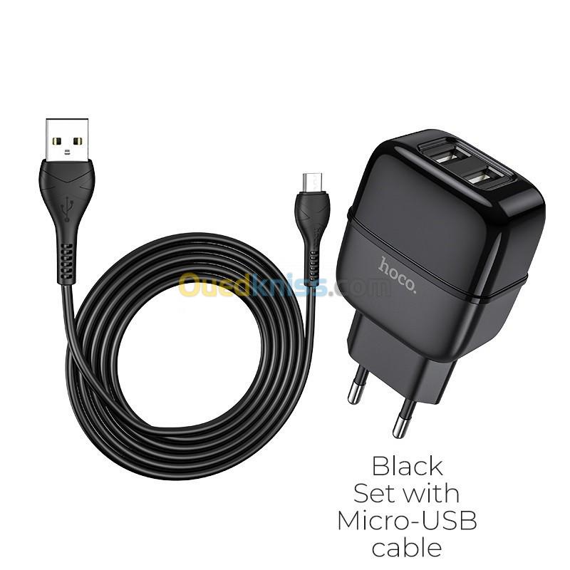 Chargeur 2.4A Usb + Micro Usb- Blanc - Prix en Algérie