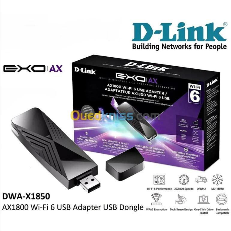 WIRELESS AX 1800 NANO USB ADAPTER WIFI 6 DWA-X1850