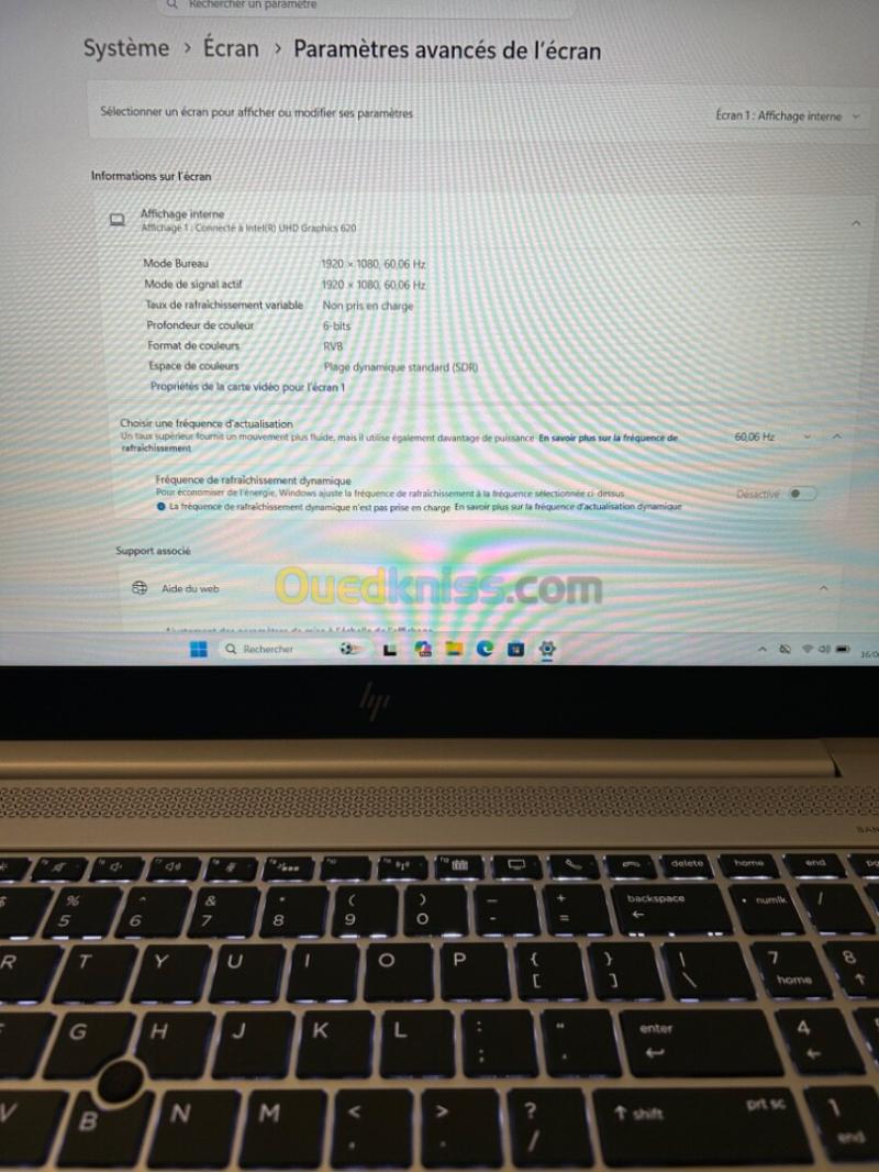 HP ELITEBOOK 850 G6 I7-08TH  15.6'' FHD 08RAM 256 SSD INTEL UHD 620  GRAPHICS BATTERIE +3 HEURES TRES BON ETAT GARANTIE 06 MOIS 6
