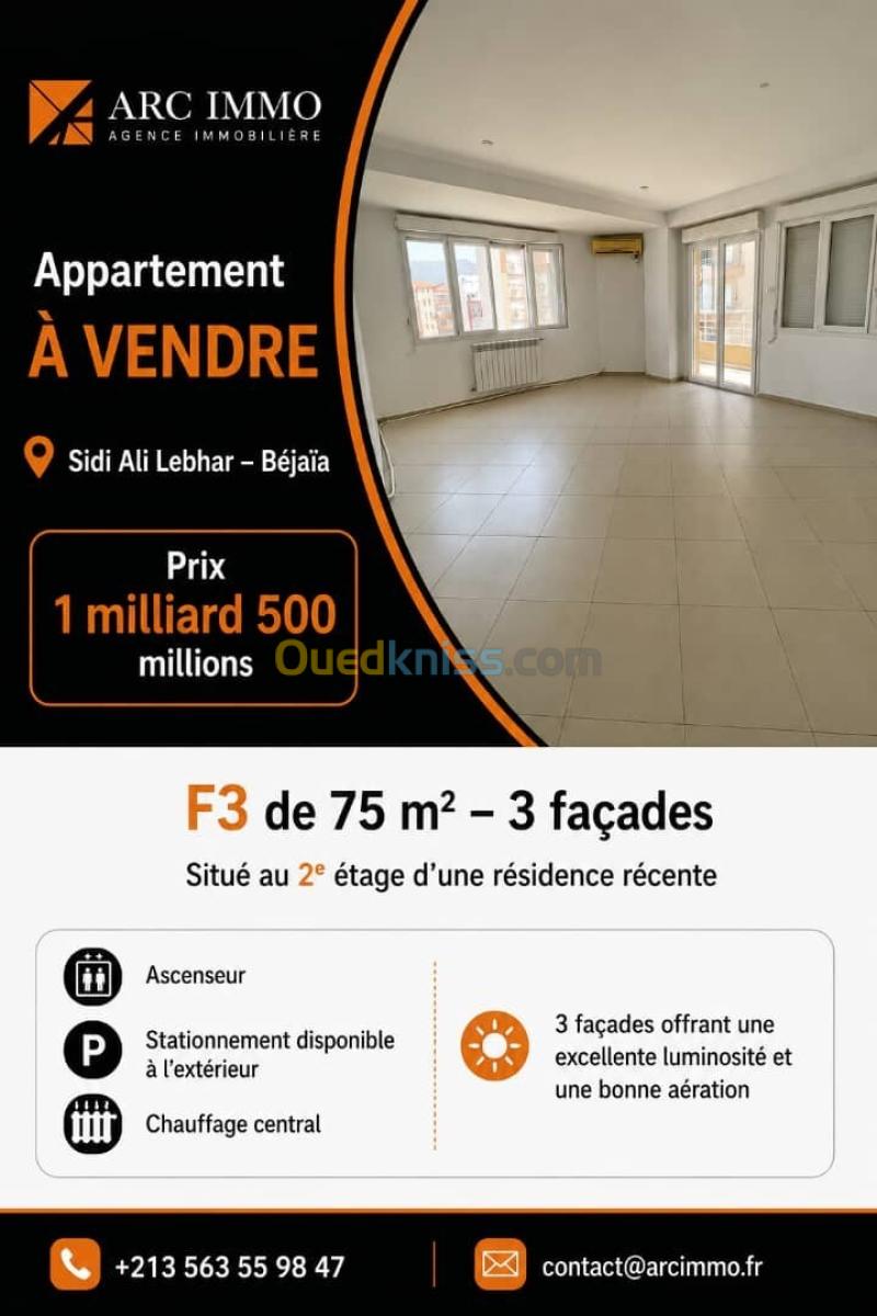 Vente Appartement F3 Béjaïa Bejaia