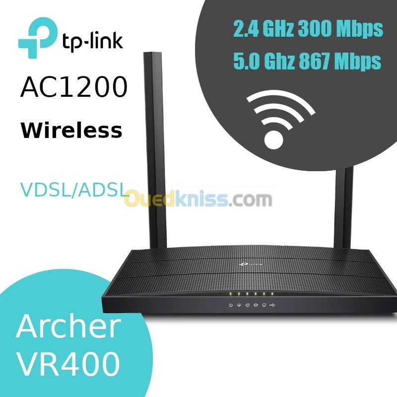 Modem Routeur WiFi AC1200 TP-Link VR400 VDSL/ADSL