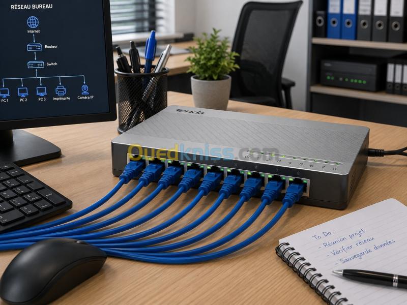 SWITCH RESEAU PE 8 PORT GIGABIT TENDA SG108