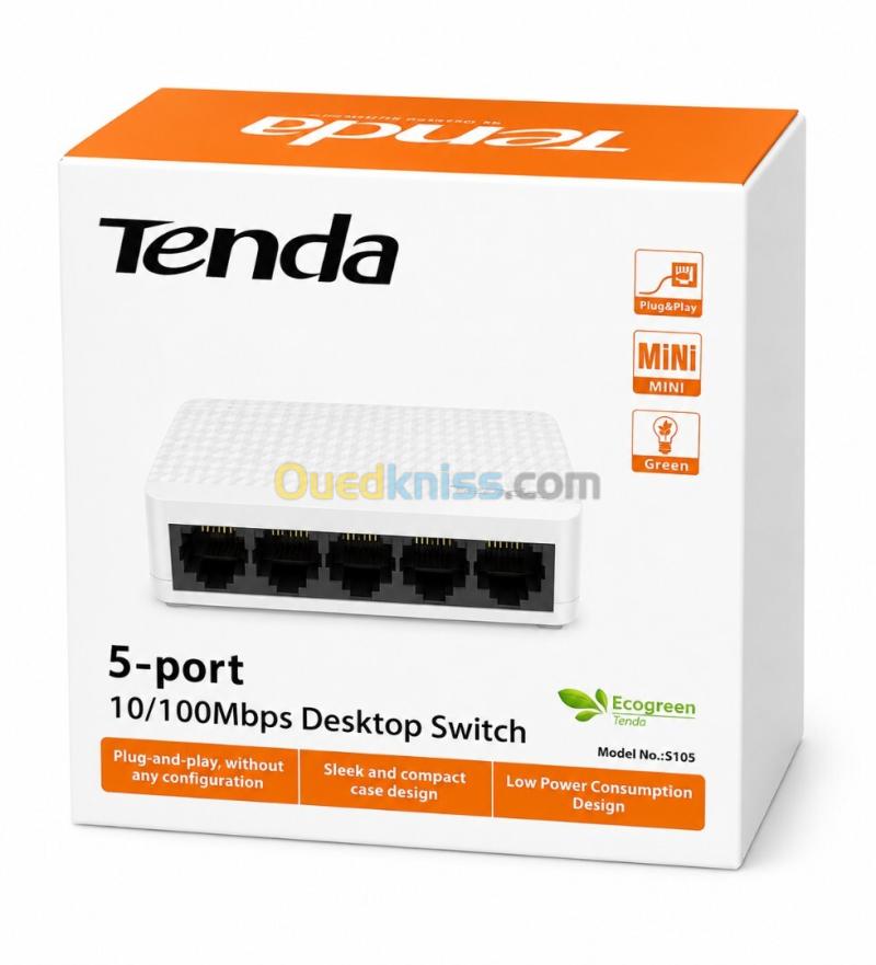 SWITCH RESEAU 5 PORTS 10/100 TENDA 4