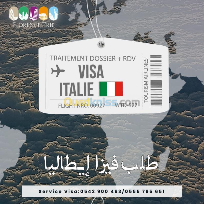  TRAITEMENT DOSSIER VISA ITALIE معالجة ملفات فيزا ايطاليا