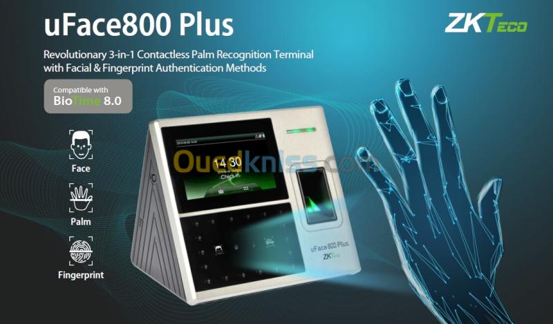 Pointeuse Facial Zkteco Uface800Plus