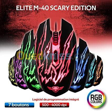 Spirit of Gamer Elite-M40 Skull - Souris filaire pour gamer