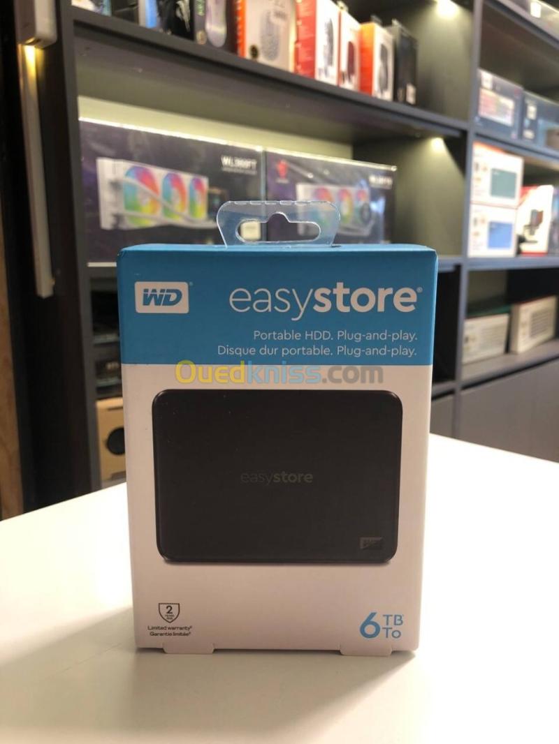 Disque dur externe WESTERN DIGITAL easystore 6TB Portable HDD