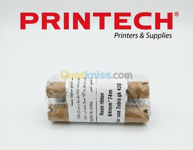 Ruban Transfert Thermique 64MM*74MM FOR USE ZEBRA GK420  PRINTECH