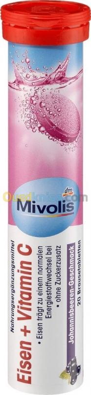  Mivolis  fer (eisen) + vitamine C   Comprimés effervescents 20 pièces 82 g